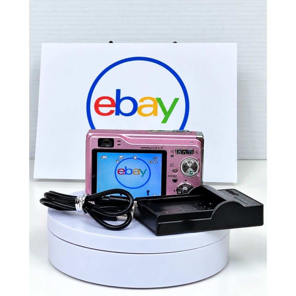 SONY Cyber Shot DSC-W80 7.2MP 3x Digital Camera Pink w/Battery & New Charger